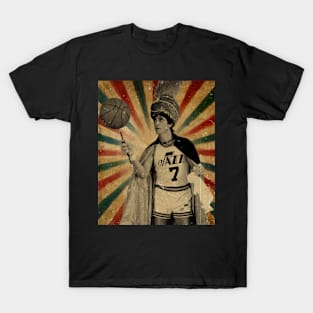 Pete Maravich Magic  // Photo Vintage Retro Look Fan Design T-Shirt